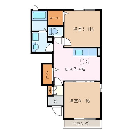 プラザサンライズＢ棟の物件間取画像